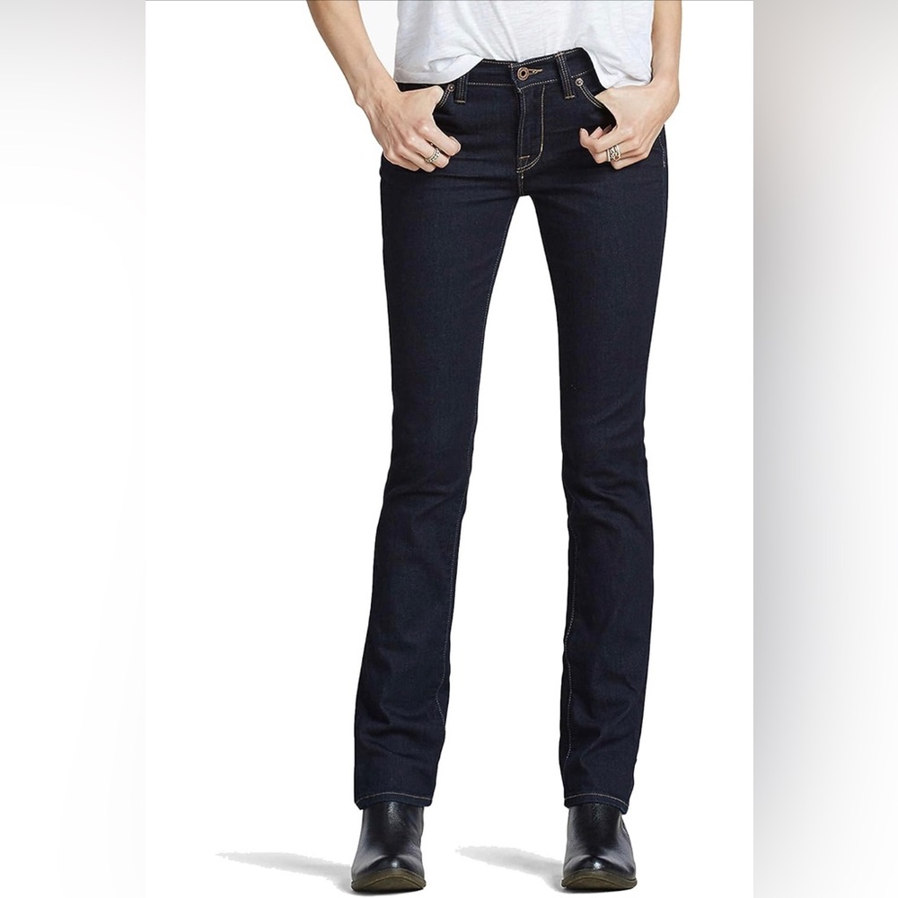 Lucky Brand Brooke Straight-Leg Jean in New Castle Dark Denim Women's Size 27